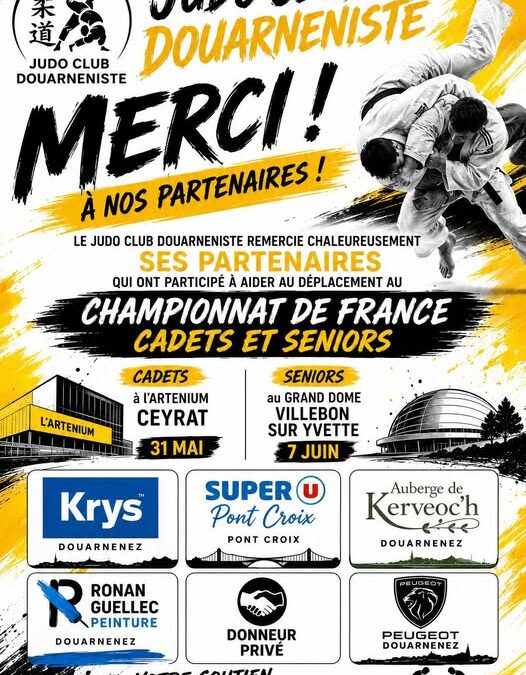 Remerciements aux sponsors